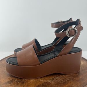 Vince Brown Platform Sandals